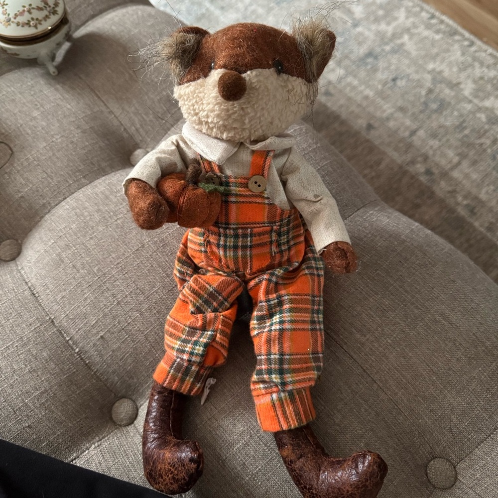 boutique fall autumn holiday fox decor doll